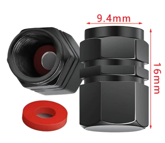 Automotive parts - HAVC-09 - Hexagonal aluminum alloy valve cap