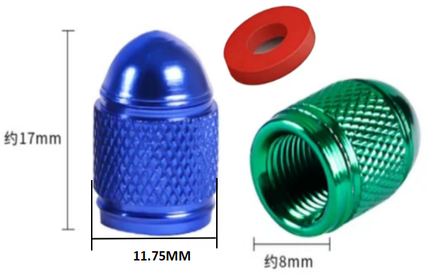 Automobile parts - BAVC-12 - Aluminum alloy bullet head valve cap
