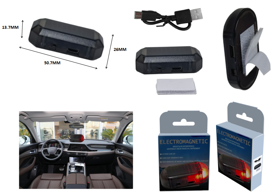Car safety warning light - SAT-01 - Solar-powered anti-theft warning light