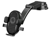 Car-mounted mobile phone holder - FLS-01 - Flame pattern one-key lock with 360° rotating base
